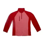 New The Weather Company Polyflex Melange Front Pullover - Red W Red Heather -
