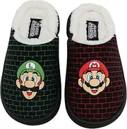 [Nintendo] Super Mario Bros Kids Cozy Indoor/Outdoor Slippers Shoes Sizes 9-3