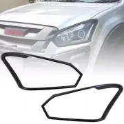 Cover Head Lamp Light Black Carbon For Isuzu D-max Dmax Pickup Holden 2015-2017