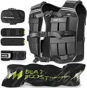 BeatBoost Weighted Vest for Men Women 22lb/26lb/34lb/44lb/46lb Adjustable Weights with Ironsand for Walking Strength Training Running Workout