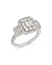 Bloomingdale's Fine Collection Diamond Octagon & Round Halo Engagement Ring in 14K White Gold, 2.5 ct. t. w