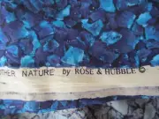 4 YDS BLUES PURPLES ROCKS "MOTHER NATURE" ROSE & HUBBLE 100% COTTON