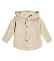 [1 + in the Family] 1 + in the Family Baby Pol linen and cotton-blend hooded jacket M 18 beige