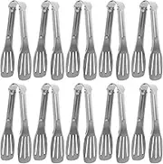 UTHCLO Stainless Steel Mini Tongs for Buffet Ice Cubes Sugar Versatile Serving Tool for Parties
