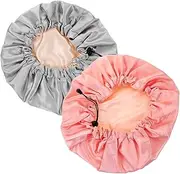 ERINGOGO Elegant Satin Sleep Cap Double Layer for Women Soft Silk Hat for Hair Drying