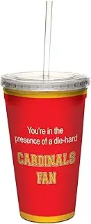 Tree-Free Greetings cc34766 Cardinals College Basketball Artful Traveler Double-Walled Cool Cup with Reusable Straw, 16-Ounce