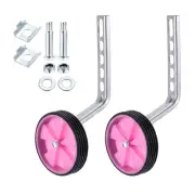 Bike Training Wheels, 1 Pair Bicycle Training Wheel with Mounted Kit, Pink