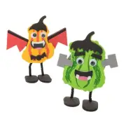 Halloween Gourd Monsters Stand-Up Craft Kit - Makes 12