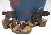 Carlos by Carlos Santana Gia Size US 8.5 M EU 38.5 Women's Strappy Sandals Brown