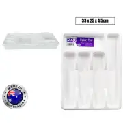 Cutlery Storage Tray 33x25x4.5CM Spoon Fork Knives Storage BPA Free Plastic
