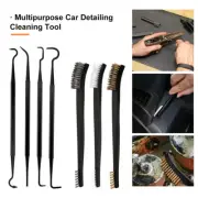 Multipurpose Car Detailing Cleaning Tool Wire Brushes Picks Double-headed Hook