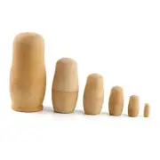 6 Set Plain Nesting Dolls, Nesting Dolls DIY Kids Nesting Dolls Blank Nesting