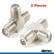 2 Pcs 3 Way F-Type Splitter/ Mixer/ Combiner/ Adapter Coax Joint for Sat -TV