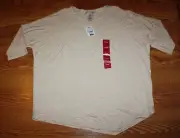 NWT Womens Philosophy Wheatfield Heather Beige Asymmetrical Hem Top Sweater Sz S