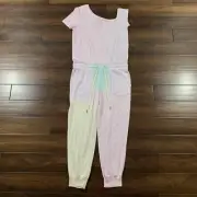 n:philanthropy Women's Size XL Sherbert Rainbow Tie Dye Britton Jumpsuit