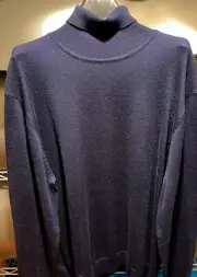 Toscano Firenze Men's Navy Blue Turtleneck Sweater Size XL NEW W/TAGS