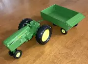 Vintage ERTL John Deere 1/16 Scale Farm Tractor W/ Wagon USA Made #0178-#0179