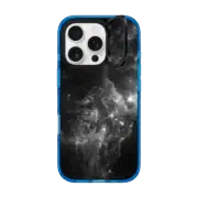 iPhone 16 Pro Impact Ring Stand Case MagSafe Compatible Black Space Marble