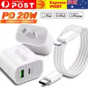 DUAL USB Wall Charger Fast PD Power Adapter Type C For iPhone 15 14 13 12 iPad