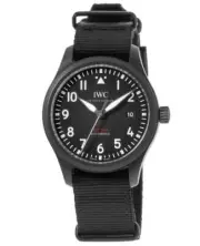 New IWC Pilot's Top Gun Automatic Black Dial Fabric Strap Men's Watch IW326906