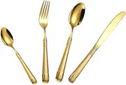LIGIGWASH Stainless Steel Cutlery Set 4pc Dinnerware for Home BBQ Party Supplies
