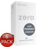 6 x L/Styles Zero Condom 20Pk