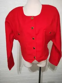 在飛比找Yahoo!奇摩拍賣優惠-156紅色短外套