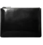 New $400 Common Projects Polished-Leather Pouch 9064 7547 Black Calf Wallet