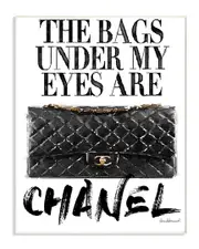 Stupell Glam Bags Under My Eyes Black Bag