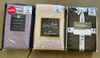 NWT King Pillow Cases Lot Of 3 (6 Total Pillow Cases)