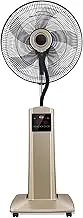 Quiet Floor Fan, Standing Misting Fan 12H Timer, LED Large Screen Spray Fan for Indoor Outdoor