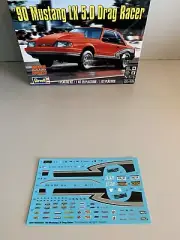 Revell 1/25 90 Mustang LX 5.0 Drag Racer Waterslide Decals/Junkyard/Diorama
