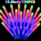 24-120pcs Light up Foam Sticks Flashing LED Glow Sticks Wedding Party bulk Gift
