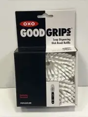 2 Pack OXO Good Grips Soap Dispensing White Dish Brush Head Refills Replacement