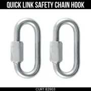 CURT Quick Link Chain Hooks, Threaded, 5/16 Inch, 2-Pack, Heavy Duty, 82903