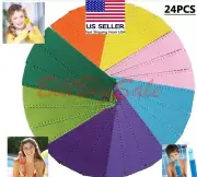24 Pack Reusable Popsicle Bags Ice Pop Sleeves Antifreezing Sleeves 8 Colors