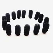 LINHUIPAD 15pcs Mini Lavalier Foam Cover for Countryman E6 and Other Headset Microphone (Black)