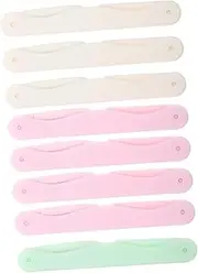 HONMEET 8Pcs Folding Eyebrow Razors for Women and Men Lightweight Eyebrow Trimming Tools with Comb Mixed Color Face Razors for Precise Hair Removal