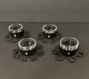 Bengt & Lotta Tealight Candle Holders Iron Sweden Lot 4 Mcm Abstract Amoeba