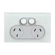 Clipsal Saturn Series Double Powerpoint 10A Oc/Mist Saturn - 4025-OM