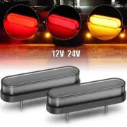2PC LED Motorcycle ATV Sequential Turn Signal Brake Tail Light Running Red Amber