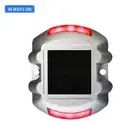 Solar Power Blue 6 LED Road Marker Pathway Driveway Light Outdoor Deck Step Lamp