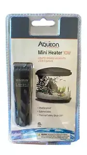 Aqueon Mini Fish Tank Aquarium Heater 10 Watts Black New