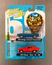 JOHNNY LIGHTNING 1969 DODGE CORONET CONVERTIBLE & CHEVY NOVA SS 396 ( 2-PK )
