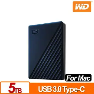 WD My Passport for Mac 5TB 2.5吋USB-C行動硬碟 WDBA2F0050BBL