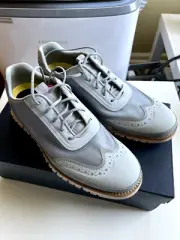 Size 8.5 - Cole Haan ZeroGrand Gray Reflective Wingtip Dress Sneakers C20017