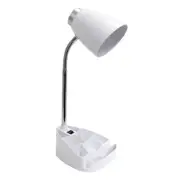 Creekwood Home 18.5" Flexible Gooseneck Desk Lamp, White - CWD-1001-WH