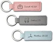 [MXXGMYJ] Bible Verse Keychain Strap Wristlet Leather Inspirational Key Chains for Christian Catholic Key Ring for Women Men Gifts