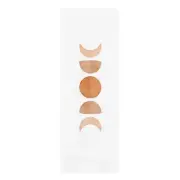 Moon Cycle Gold and White Rubber Yoga Mat Waxing Moon Waning Moon, Yoga gifts Go