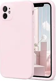 ROUMAYMAY for iPhone 11 Case, Liquid Silicone Shockproof Upgraded [Camera Cover], with Soft Fine Smooth Microfibre Lining Anti-Scratch, Full Body Phone Case for iPhone 11 Cover, Pink